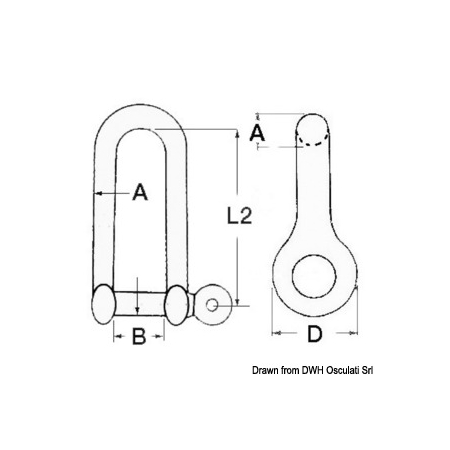 Szekla Nierdzewna Długa 40x10 mm - 10 sztuk